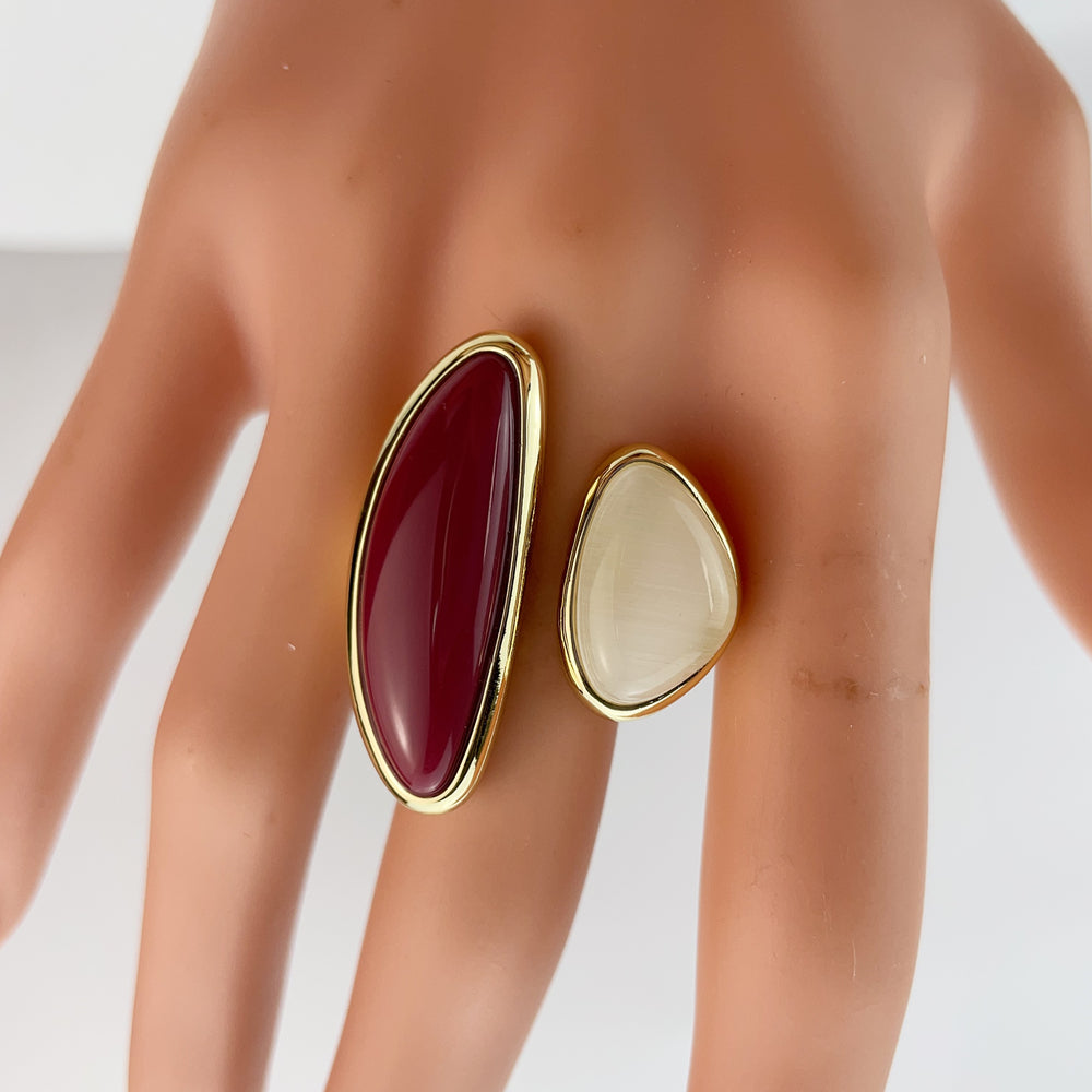 Adjustable Open Band Ring – Simple and Modern Gold Plated Style