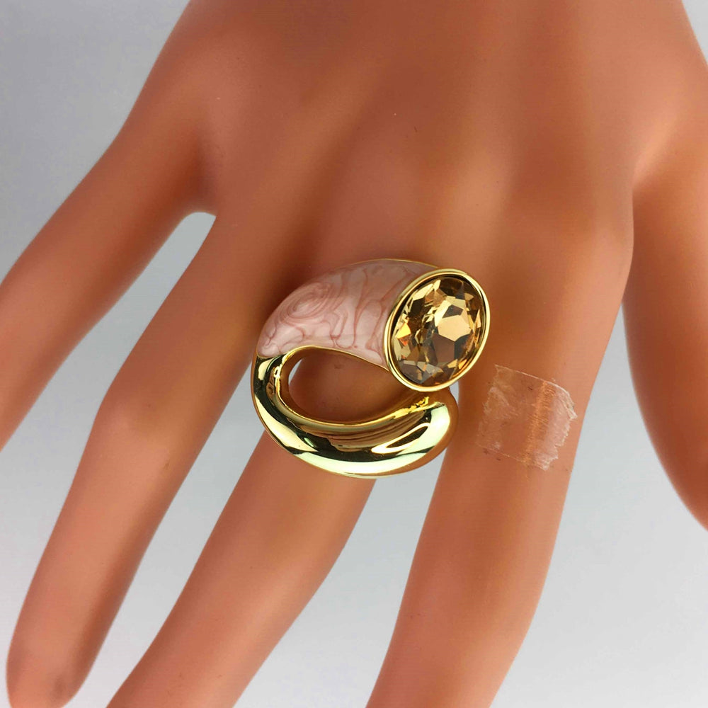 Twisted Rope Adjustable Ring – Gold Plated Minimalist Style