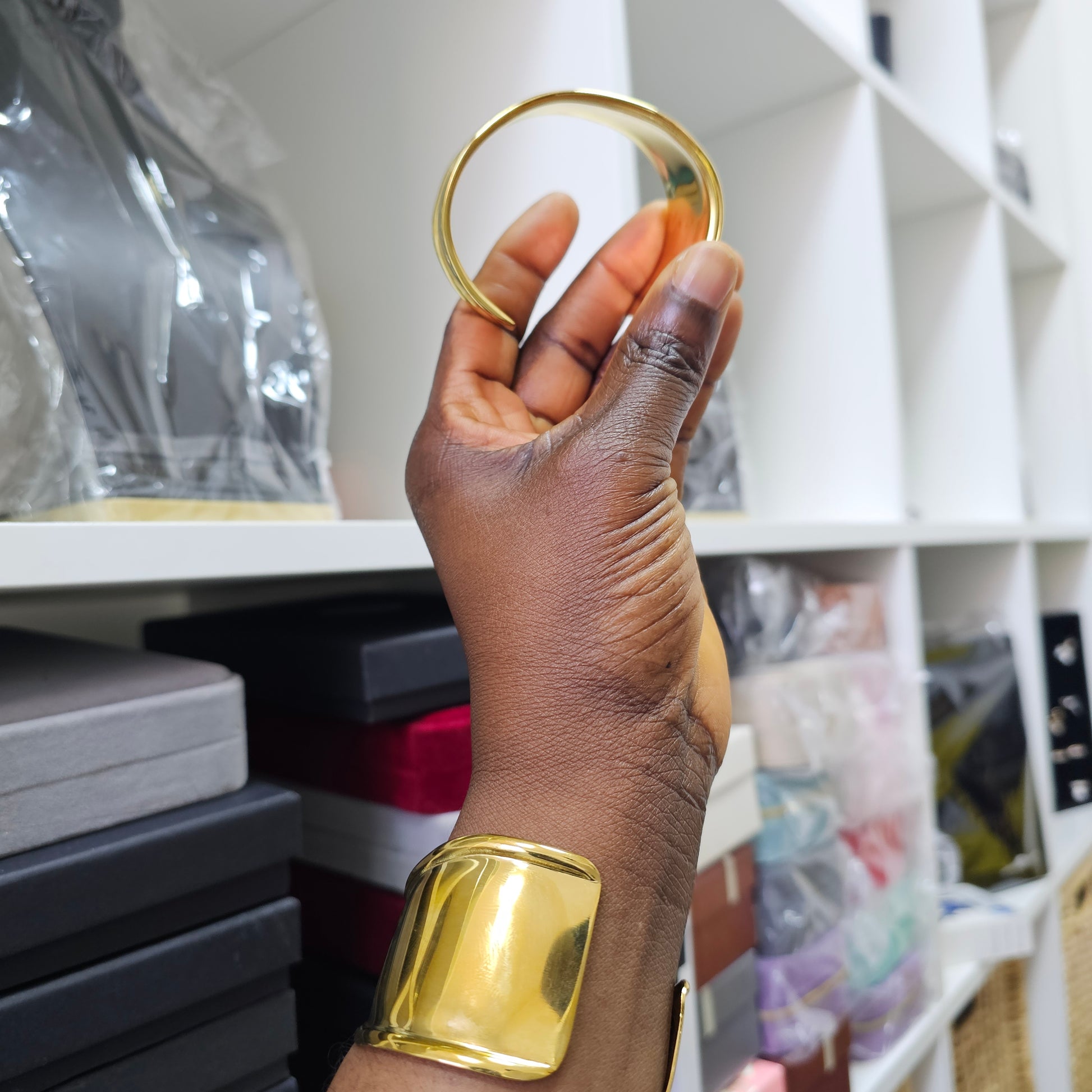 Textured Gold Cuff | Chic Women’s Fashion Jewellery