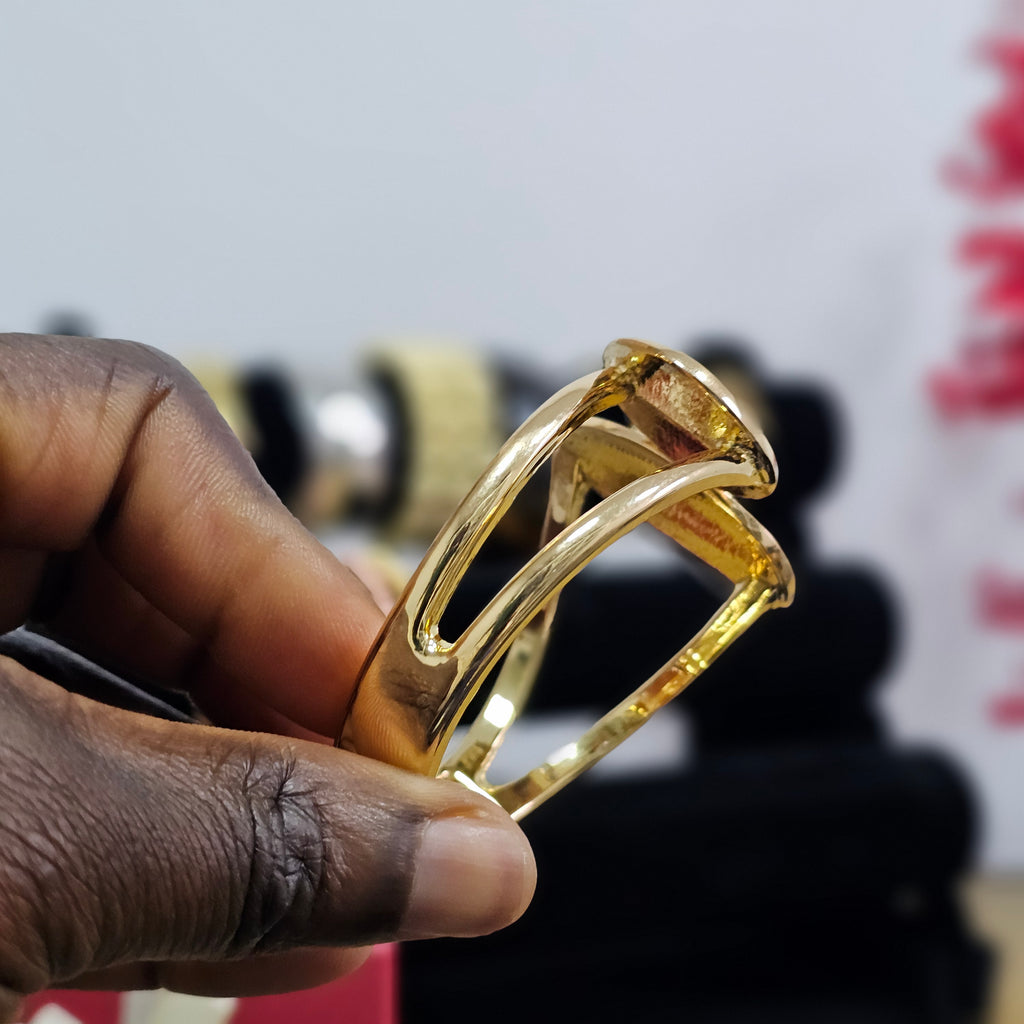 Stainless Steel Gold Bangle | Waterproof Everyday Bracelet