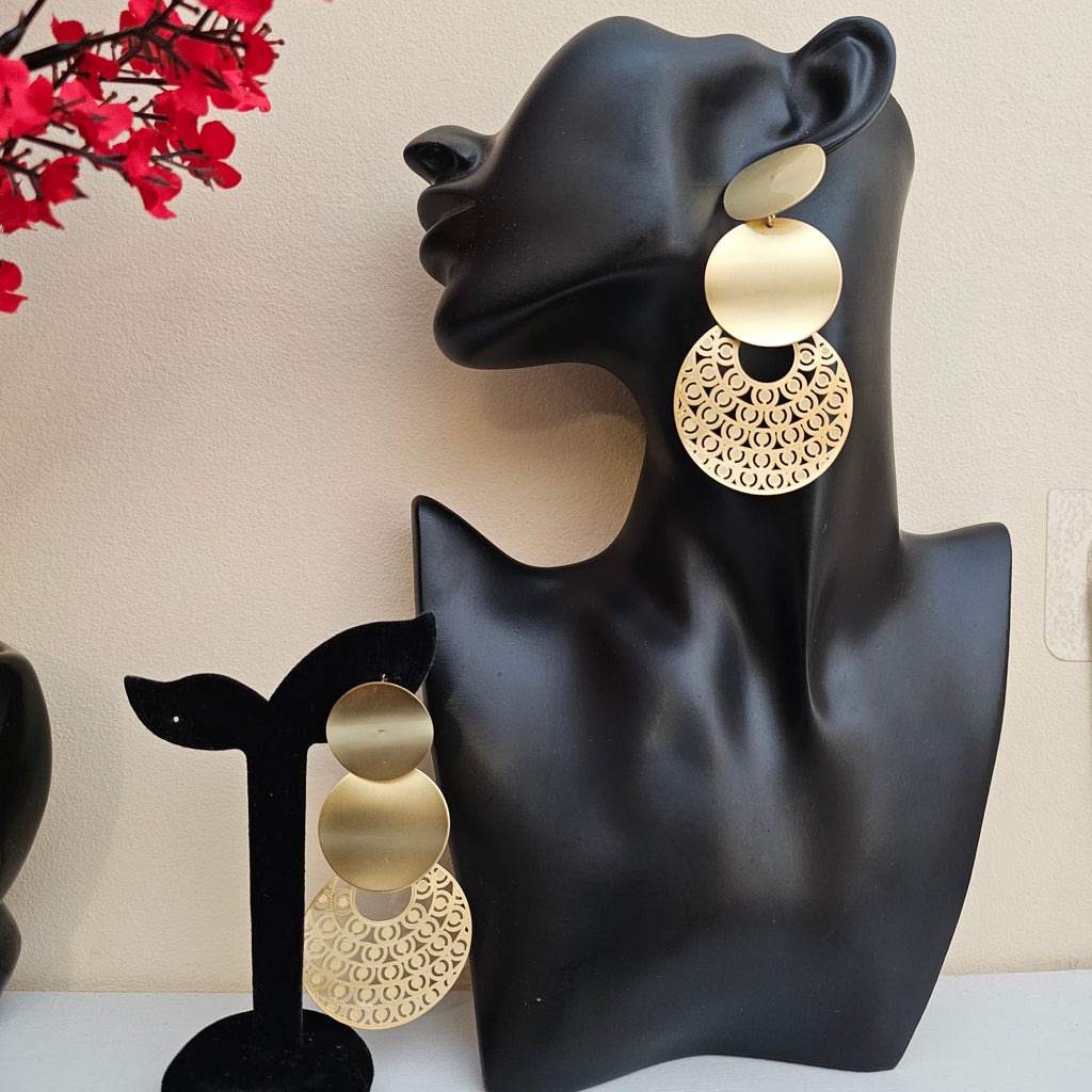 Ava Luxe – 18K Gold-Plated Multicolour Dangle Earrings