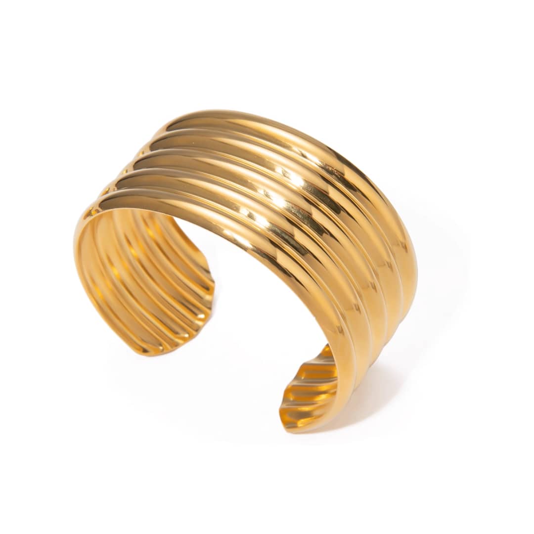 18K Gold-Plated Hexagon Charm Bracelet – Waterproof & Non-Tarnish