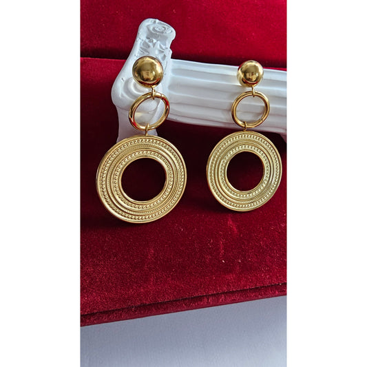 18K Gold-Plated Double Hoop Earrings