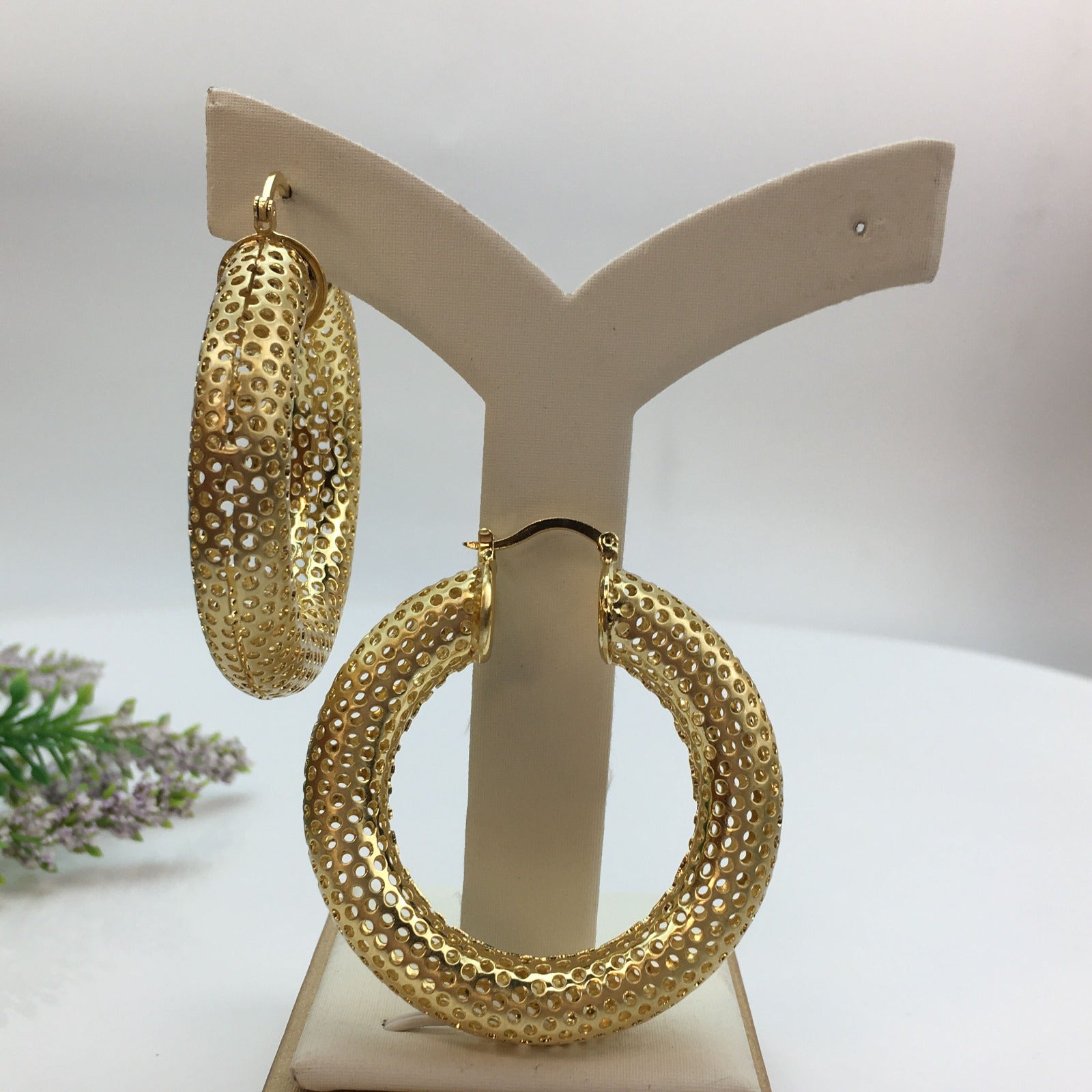 Elegant 18K Gold-Plated Pearl Drop Earrings
