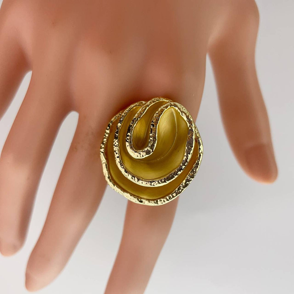 Adjustable Teardrop Ring – Gold Plated Elegant Jewelery