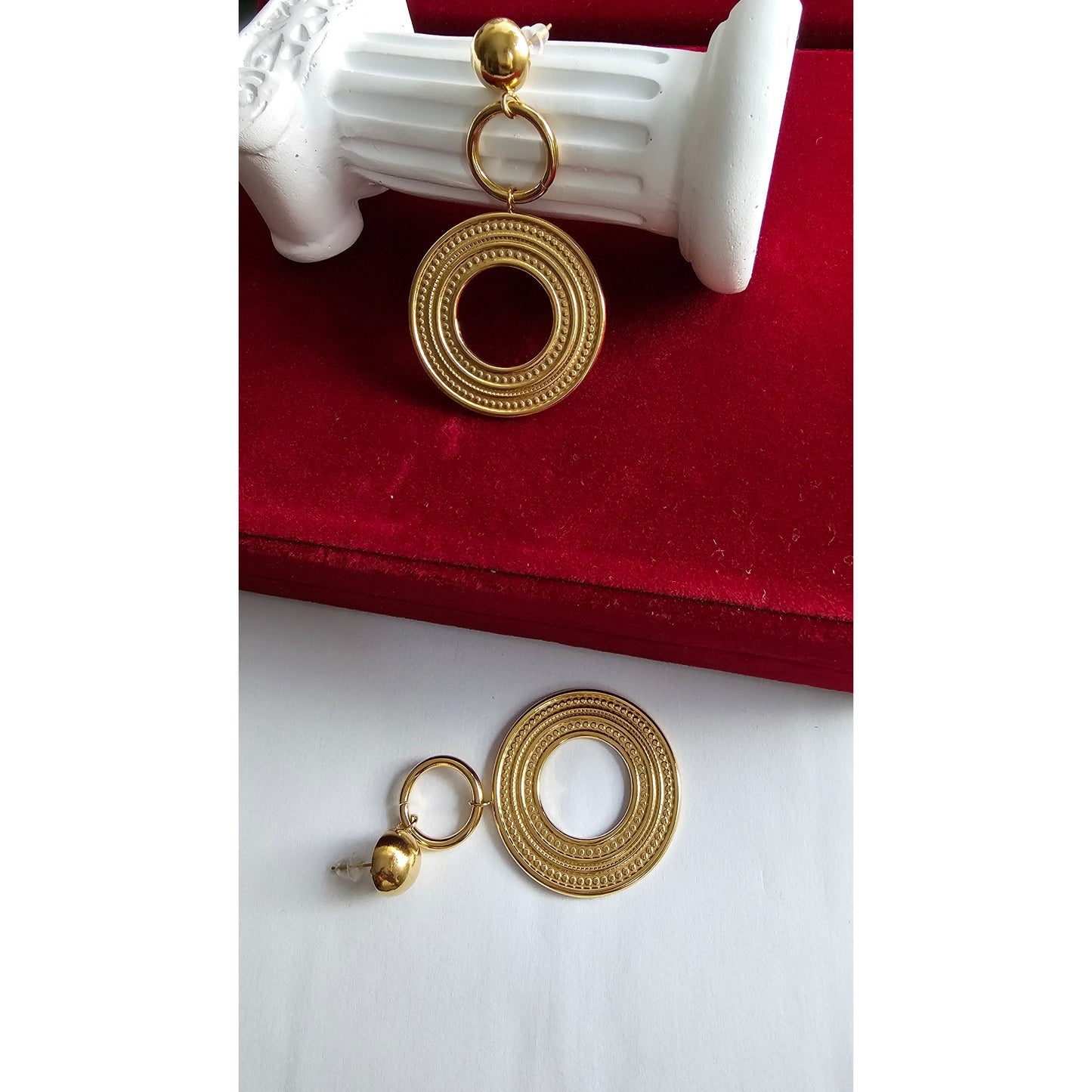 18K Gold-Plated Double Hoop Earrings