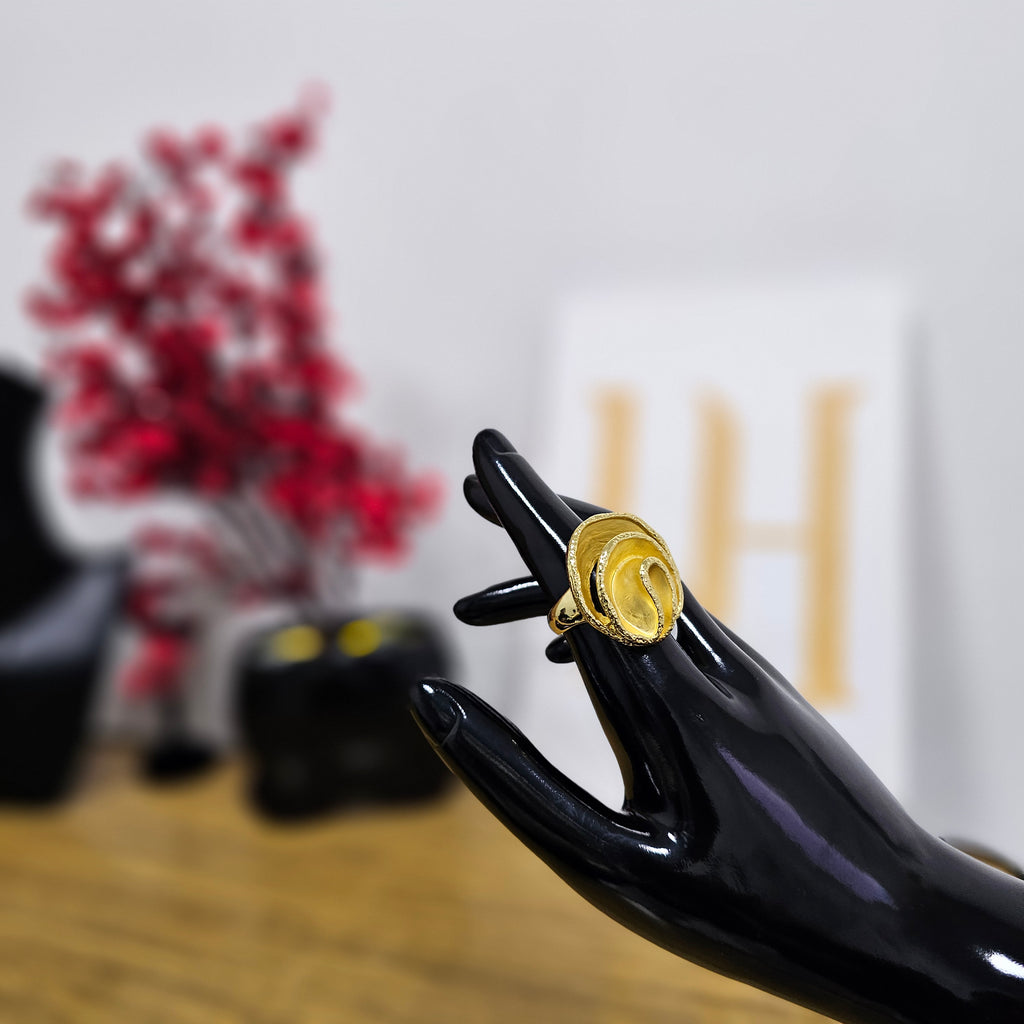 Crystal Band Adjustable Ring – Gold Plated Shine for Daily Wear