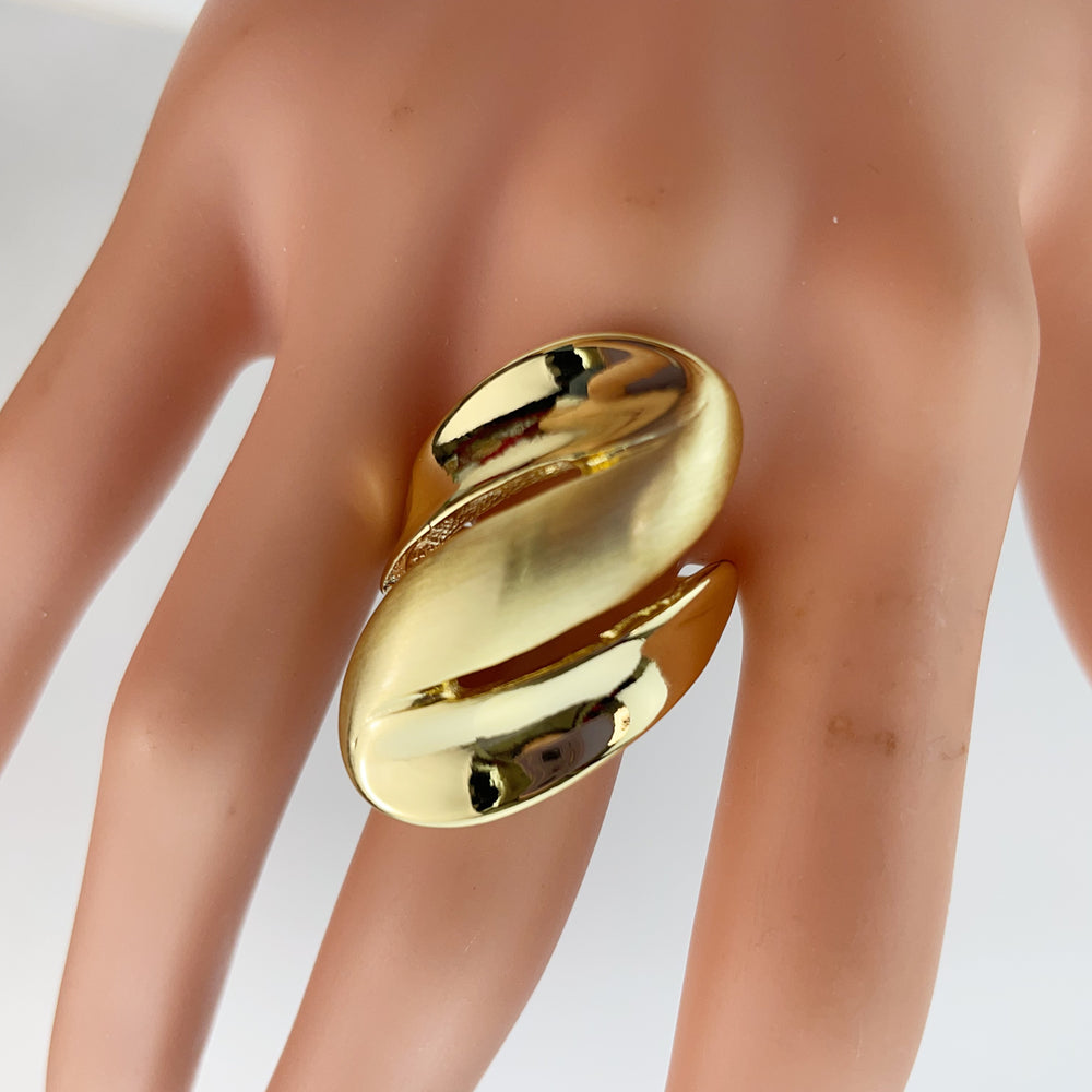 Crystal Sparkle Gold Plated Ring – Elegant Gift for Her